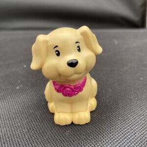 Fisher Price Little People Barbie Friend Vet pet Dog puppy Pink collar